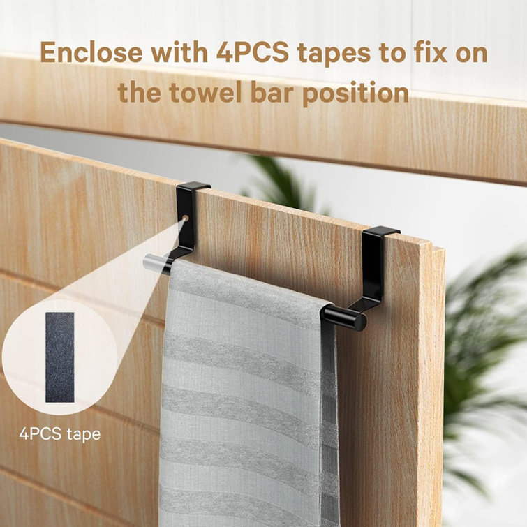 JASODI Stainless Steel Over Door Towel Rack Bar Holders for Universal